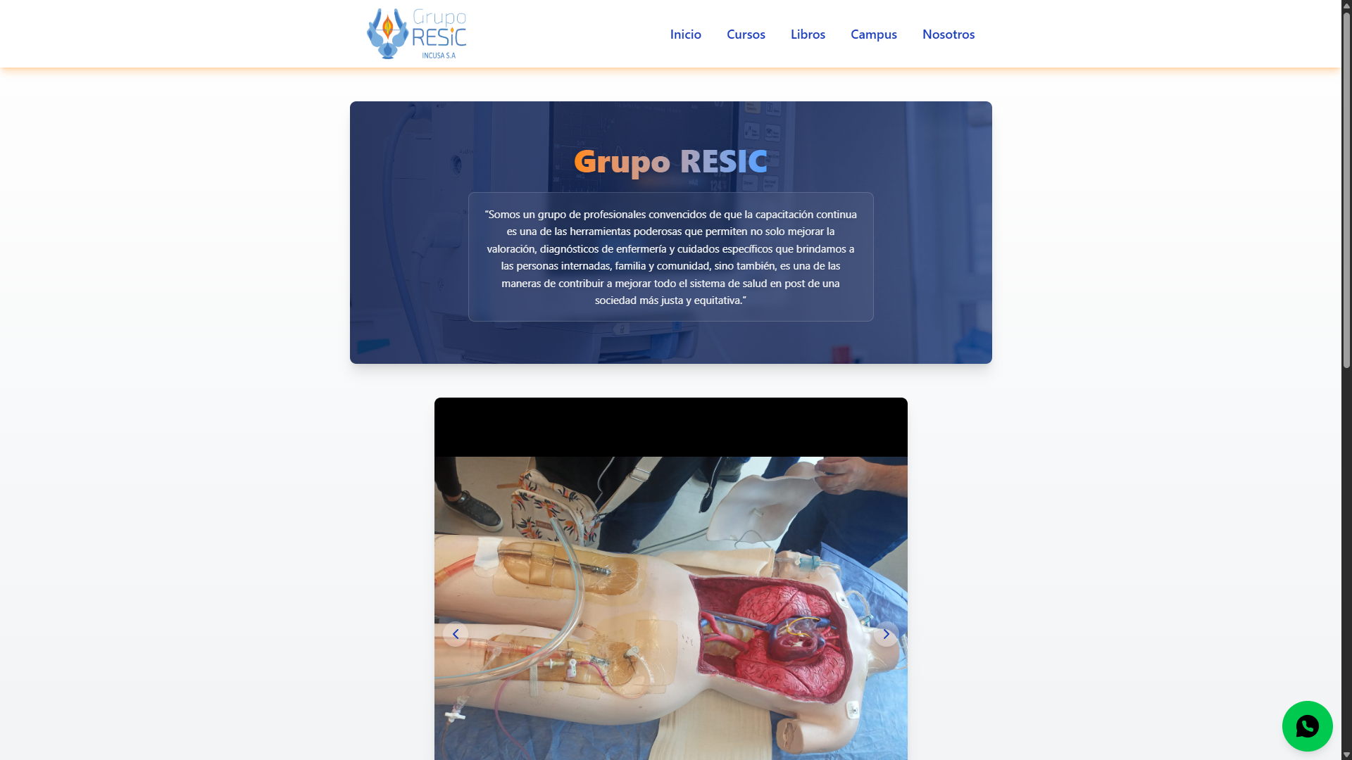 Landing Page Grupo RESIC